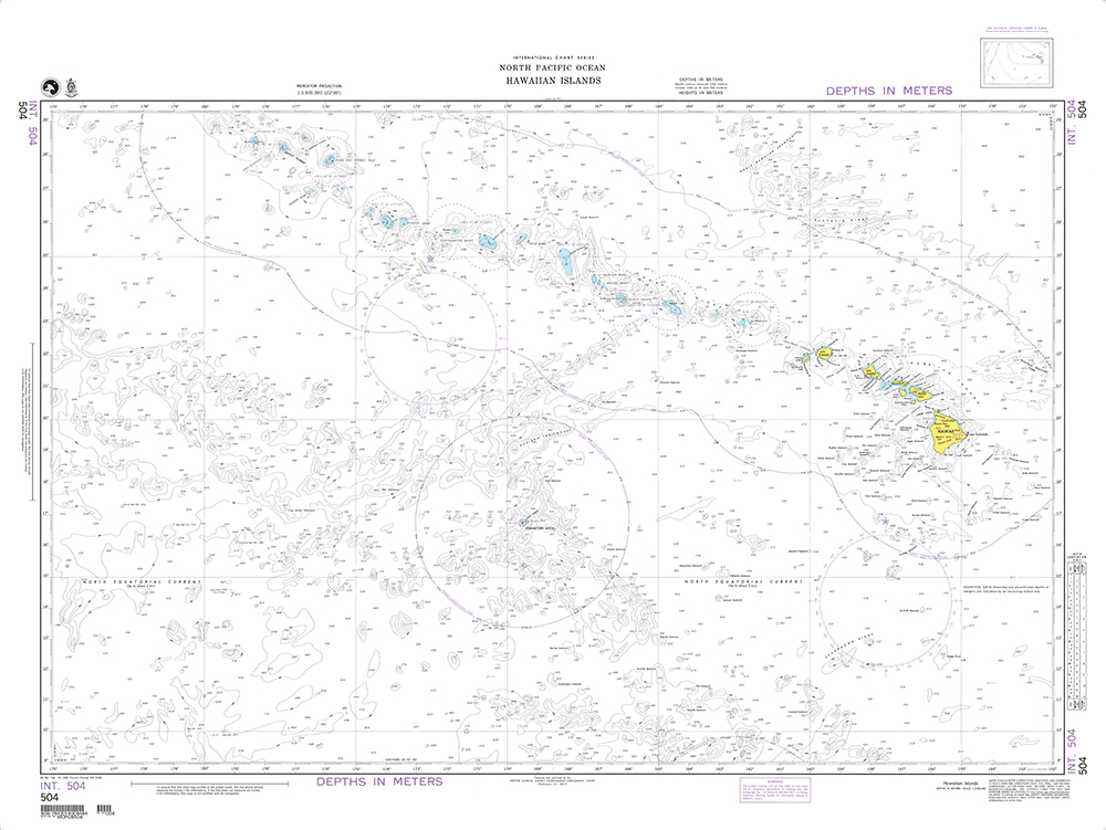 NGA Chart 504: North Pacific Ocean Hawaiian Islands (OMEGA)