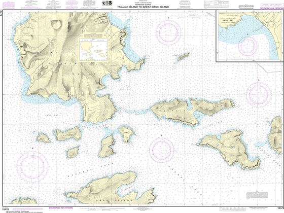 NOAA Chart 16478: Tagalak Island to Great Sitkin Island, Sand Bay - Northeast Cove