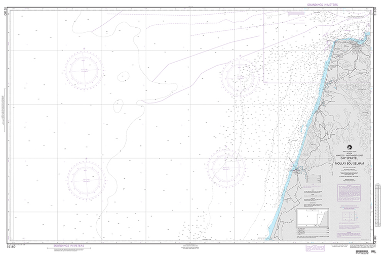 NGA Chart 51180: Cap Spartel to Moulay Bou Selham (Morocco)