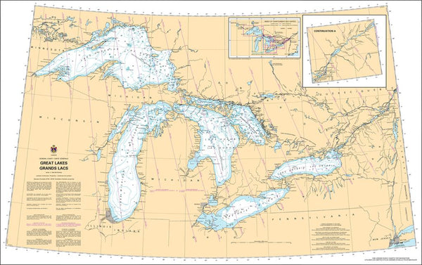 CHS Chart 2400: Great Lakes/Grands Lacs - Captain's Nautical Books & Charts