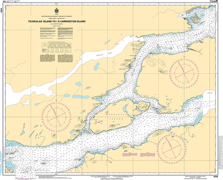 CHS Print-on-Demand Charts Canadian Waters-4724: Ticoralak Island to/€ Carrington Island, CHS POD Chart-CHS4724