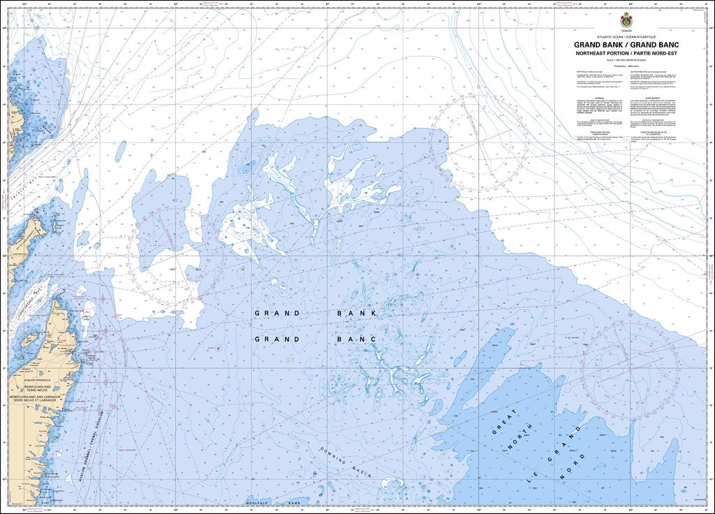 CHS Chart 8014: Grand Bank/Grand Banc: Northeast Portion/Partie