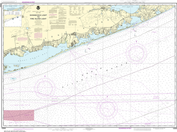 NOAA Chart 12353: Shinnecock Light to Fire Island Light - Captain's ...