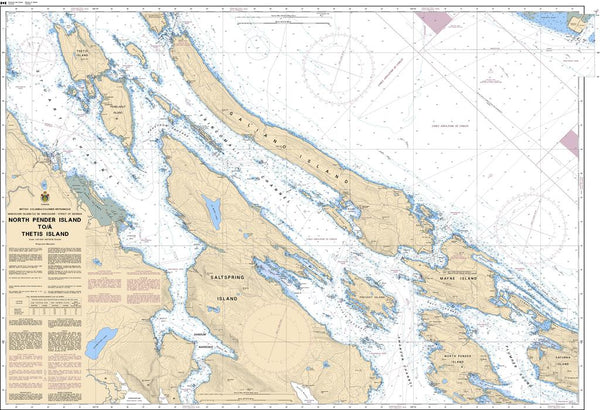 CHS Chart 3442: North Pender Island to/à Thetis Island - Captain's ...