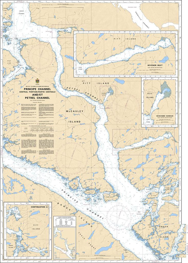 CHS Chart 3985: Principe Channel Central Portion/Partie Centrale ...