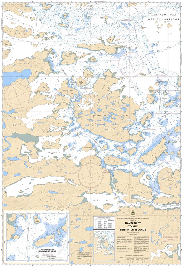 CHS Chart 5049: Davis Inlet to / aux Seniartlit Islands