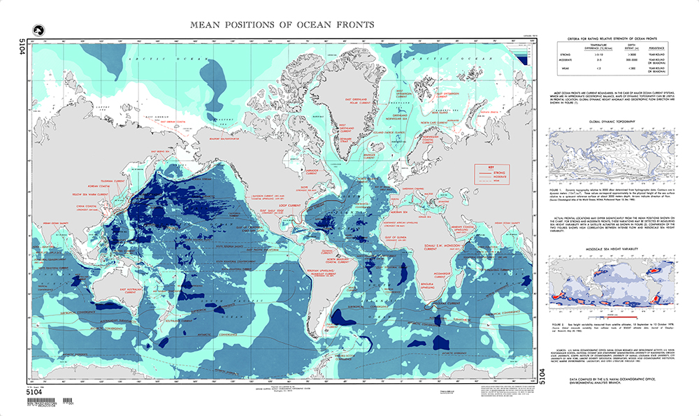 NGA Chart 5104: Mean Positions of Ocean Fronts