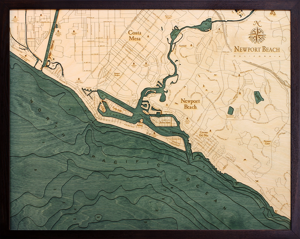 Newport Beach Map, Orange County, CA