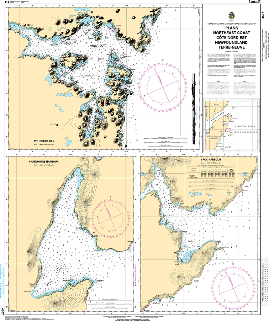 CHS Chart 4507: Plans - Northeast Coast/Côte Nord-Est Newfoundland ...