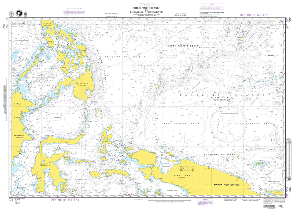 NGA Chart 507: Philippine Islands to Bismarck Archipelago