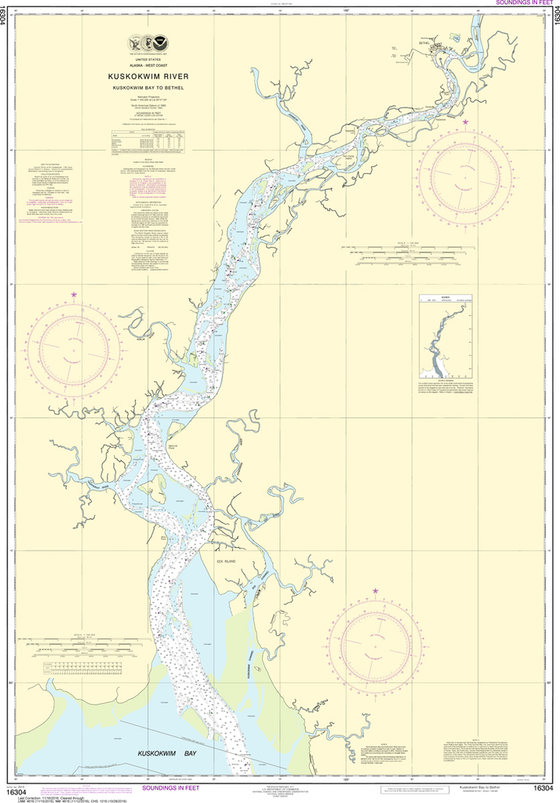 NOAA Chart 16304: Kuskokwim Bay to Bethel