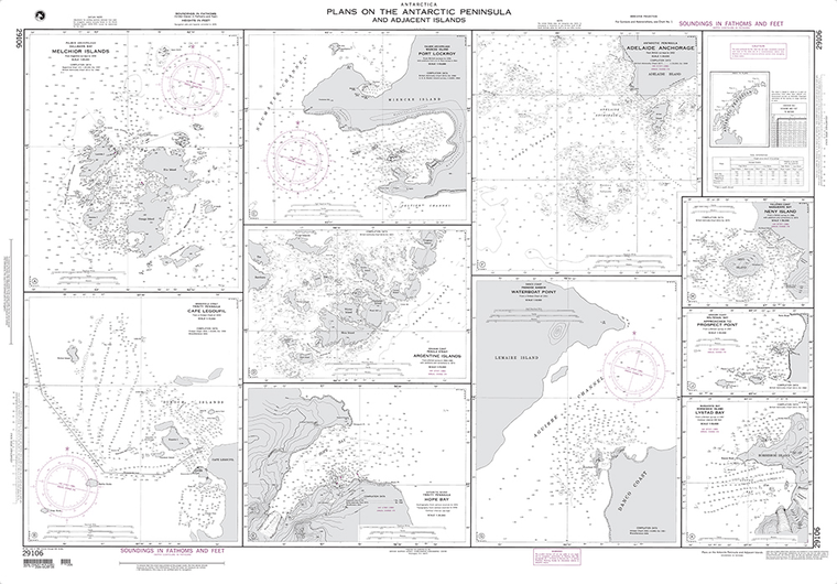 NGA Chart 29106: Plans on Antarctic Peninsula and Adjacent Islands A. Melchoir Islands