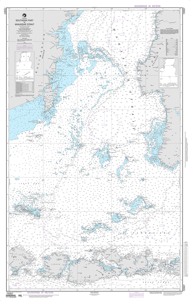 NGA Chart 72007: Southern Part of Makassar Strait