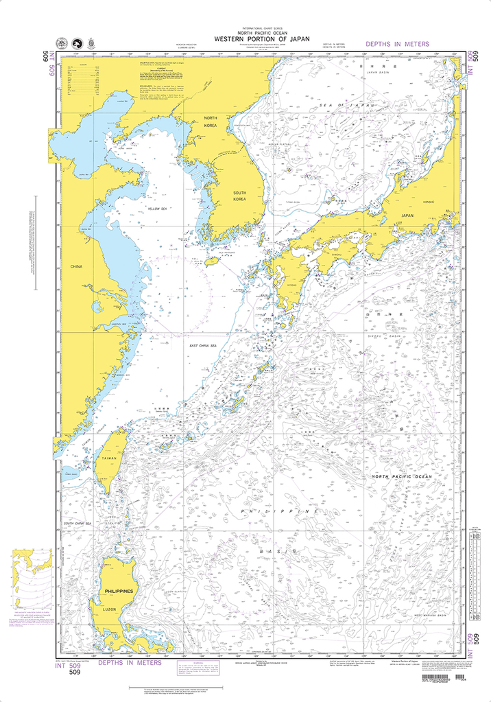 NGA Chart 509: Western Portion of Japan