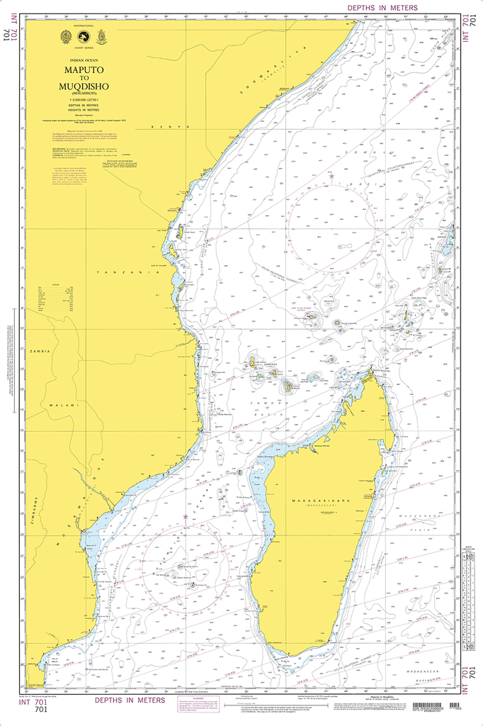 NGA Chart 701: Maputo to Muqdisho