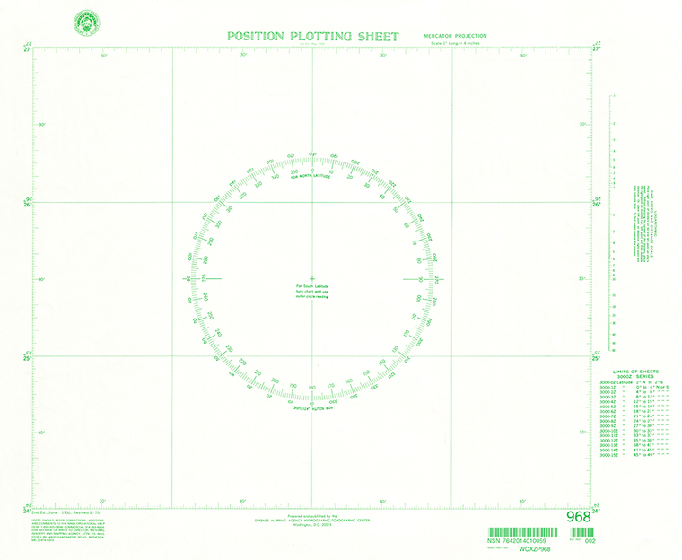 NGA Chart 968: Plotting Chart 968