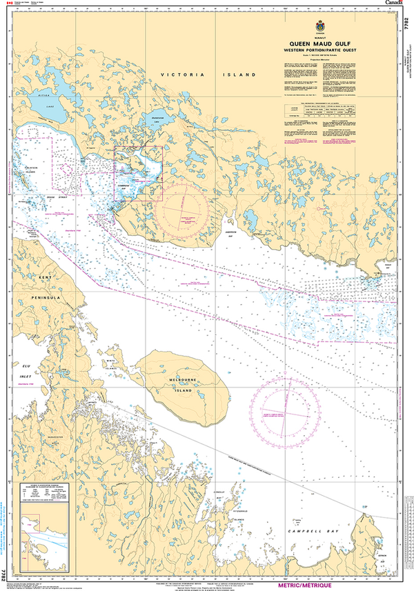 CHS Chart 7782: Queen Maud Gulf Western Portion/Partie Ouest - Captain ...