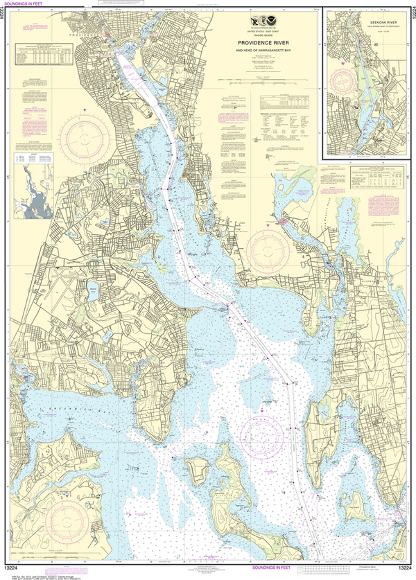 NOAA Chart 13224: Providence River and Head of Narragansett Bay ...