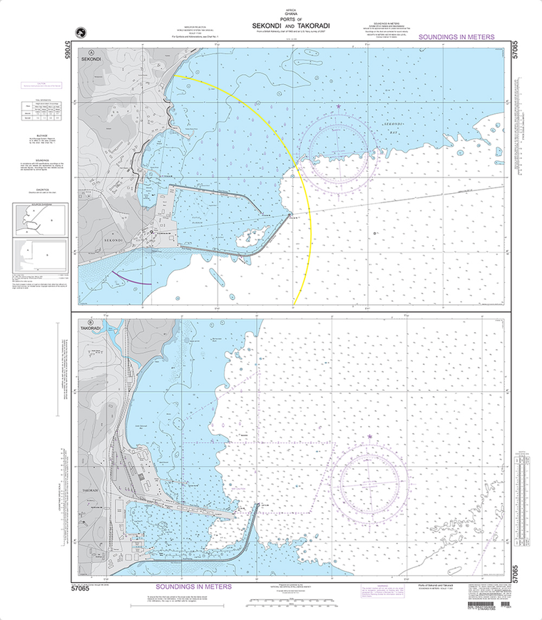 NGA Chart 57065: Ports of Sekondi and Takoradi